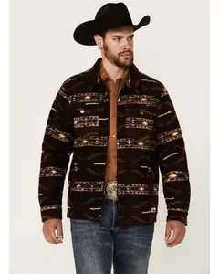 Powder River Outfitters Men's Southwestern Print Berber Zip Jacket - Dm92c04072