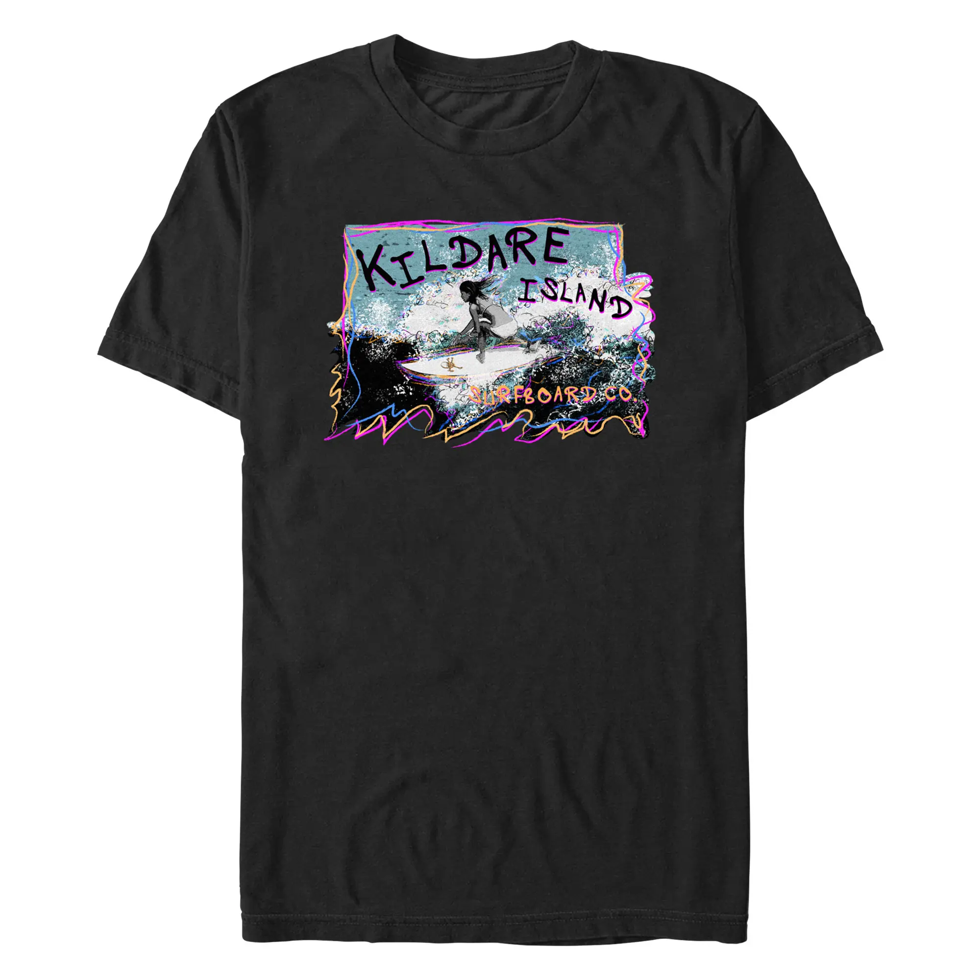Men's Outer Banks Kildare Island Surfboard Co. Kiara Retro Sketch T-Shirt