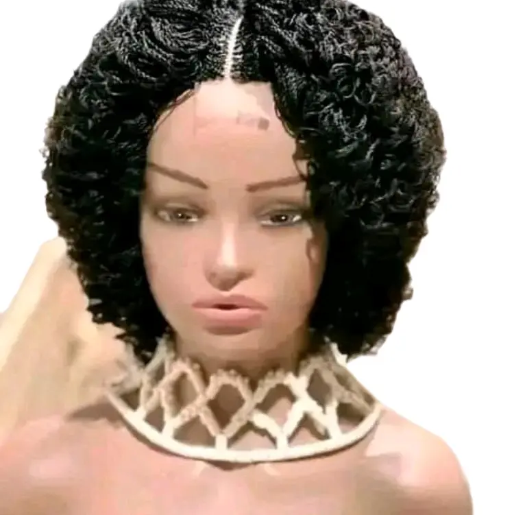 Twisted Curly Braided Wig - Synthetic handmade