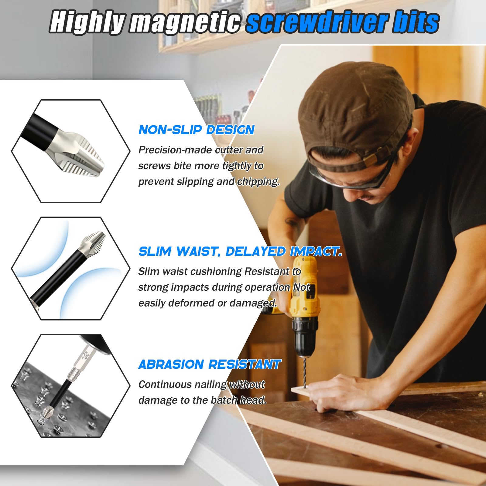 High-Magnetic Screwdriver Drill Bit, K5 High-Magnetic Drill Dit Set,Magnetic Durability Screwdriver Drill Bit Set, Anti Slip Magnetic Electric Screwdriver Set