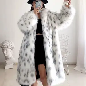 2025 New Custom Women's Imitation Fox Fur Coat - Thick & Loose Lapel Style