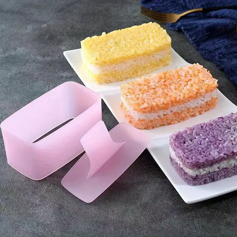 2pcs(a mold and a rice spoon) Non-Stick Spam Musubi Mold For Perfectly Shaped Sushi Rice Balls And Onigiri Press Mold for restaurant kitchen Utensils Kitchen Tools Meal Preparation Tools