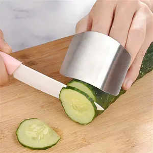1/2/3 Piece Finger Guard for Cutting Aid, Stainless Steel Knife Protector, Adjustable Hand Protection, Silver Color, Kitchen Tool