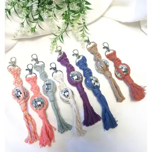 Macrame Disco Ball Keychains, Macrame Keychains, Handmade Keychains