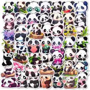 50 Cartoon Panda Stickers Creative Trendy Graffiti Cartoon Panda Stickers Cute Animal DIY Stickers