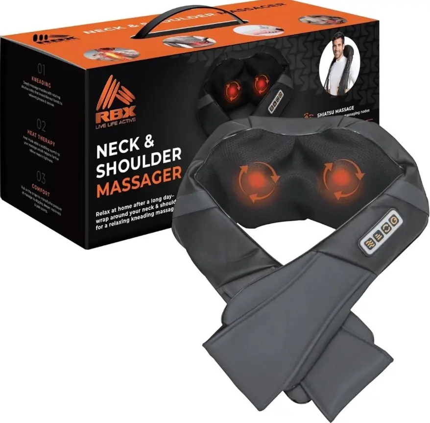 RBX 8-Mode Shiatsu Neck And Shoulder Massager With Heat
