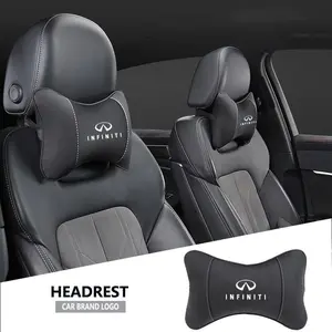 1Pcs Car Seat Headrest Auto Logo Neck Pillow For Infiniti Q50 Q30 QX50 QX60 FX35 QX30 QX80 Q60 G37 FX30 M37 ESQ JX35 QX70 FX50