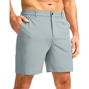 Men'sCasualShorts7"LightweightGolfShortsMenElasticThree-PocketQuick-DryBreathableCargoShortsRunningShortsMen'sShorts
