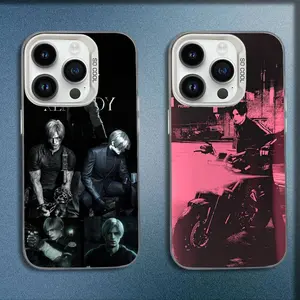 R-Resident Evil Leon Kennedy Phone Case For iPhone17, 16,15,14,13,12,11,Mini,Pro,E,MAX White Candy Matte Shockproof Cover
