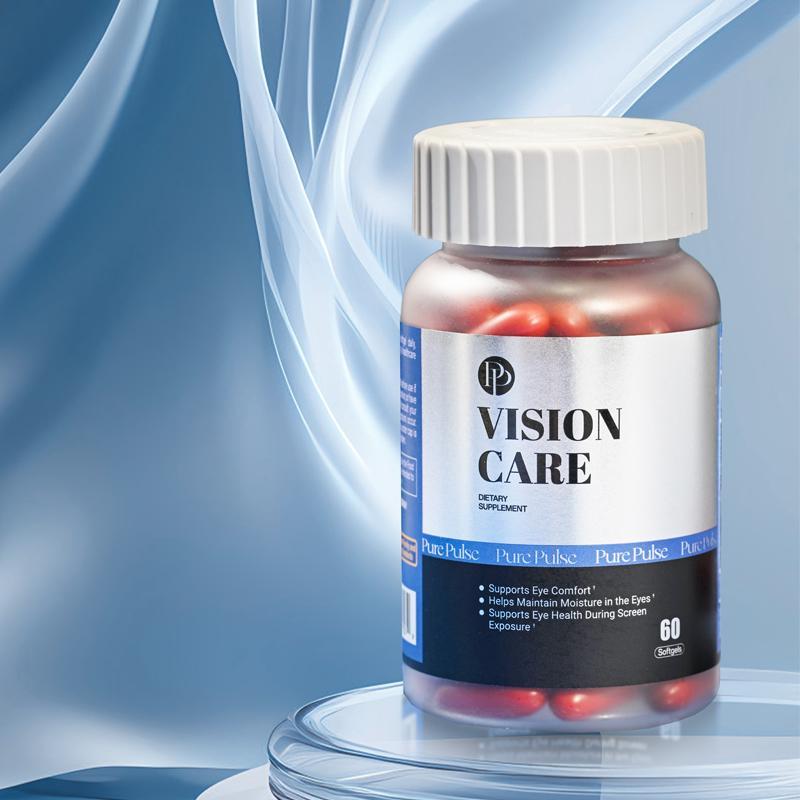 Pure Pulse Vision Care Eye Support Dietary Supplement for US Customers - 60 Count Bottle