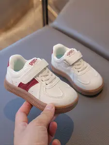 New Unisex Kids Sport Shoes, Simple Fashion Daily Wear, Comfortable PU Leather, Durable Anti-Collision Thick Sole, Lightweight Shoes, Spring & Fall