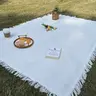 Foldable Nylon Fabric Picnic Blanket with PVC Backing - Heavy-Duty, Lightweight, Plain Weave, Wear-Resistant, Easy to Clean, Machine Washable, Hand Wash Option, Portable All-Season Outdoor Camping Pad for Lawn, Tent Use