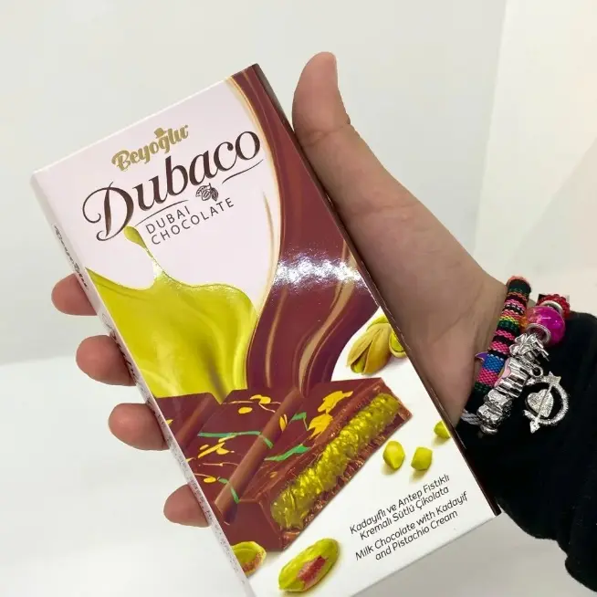 The Best Dubai Chocolate Bar Dubaco Crispy Kadayif Big Size Dubai Milk Chocolate - 200g enko enjouBe, Dubai Chocolate, Luxury, Viral, For You, Snack, Sweet, Chocolate, Cacao, Pistachio, Nuts