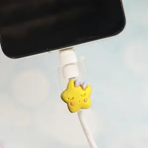 Cute Cat Phone Charger Protector, Durable Plastic Cord Saver, Scratch-Resistant Cable Cover for Pet Owners & Animal Lovers