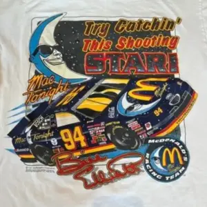 Vintage Nascar Mac Tonight Racing Tee Bill Elliott T-shirt S-3xl Classic Cotton