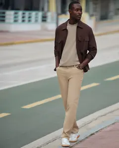 Express Slim Straight Khaki Hyper Stretch Jeans