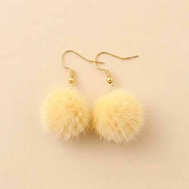 Mini Pom Pom Puffball Earrings