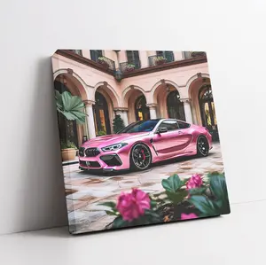 Bmw M8 Pink In Jacksonville Framed Vehicle Wall Art For Mens Room Car