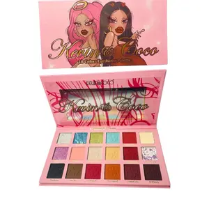 Kevin & Coco 18-Color Eyeshadow Palette - Vibrant Shades for Bold Makeup Looks - Perfect for Everyday & Special Occasions