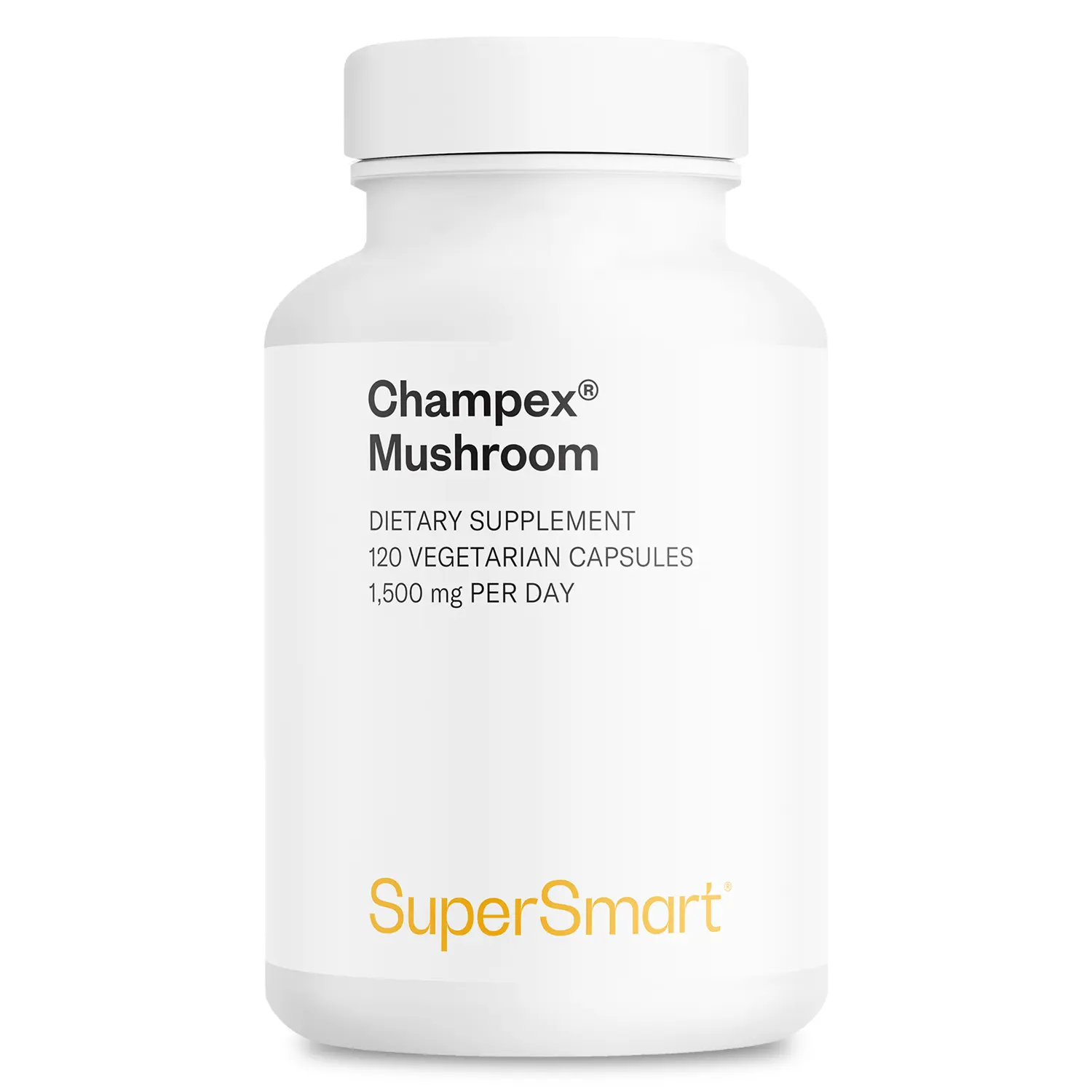 Supersmart - Champex Mushroom (Agaricus Bisporus Extract) 1500 mg per Day - Body Odor & Bad Breath Supplement - Internal Deodorizer | Non-GMO & Gluten Free - 120 Vegetarian Capsules