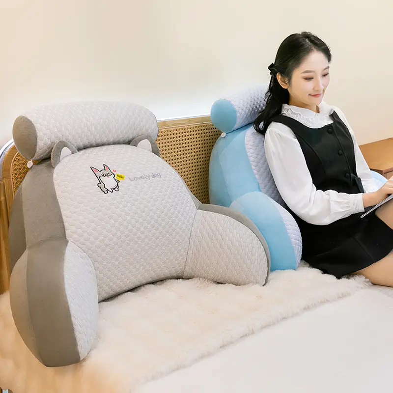Cooling Ice Bean Bed Rest Pillow, Breathable Back Support Pillow — Relieves fatigue during reading, gaming, watching TV, scrolling on a phone; fits bed, sofa, chair, floor, and windowsill