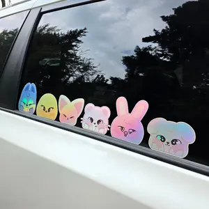 Animal S Kids Holographic Vinyl Car Decal UV Resist Weatherproof Sticker