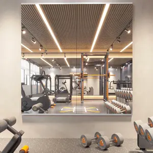 pertetey-Home Fitness Mirror, Large Frameless Tempered Glass Full-Length Wall-Mounted Mirror, Suitable for Gyms, Yoga Studios, Fitness Training, and Dance Studios