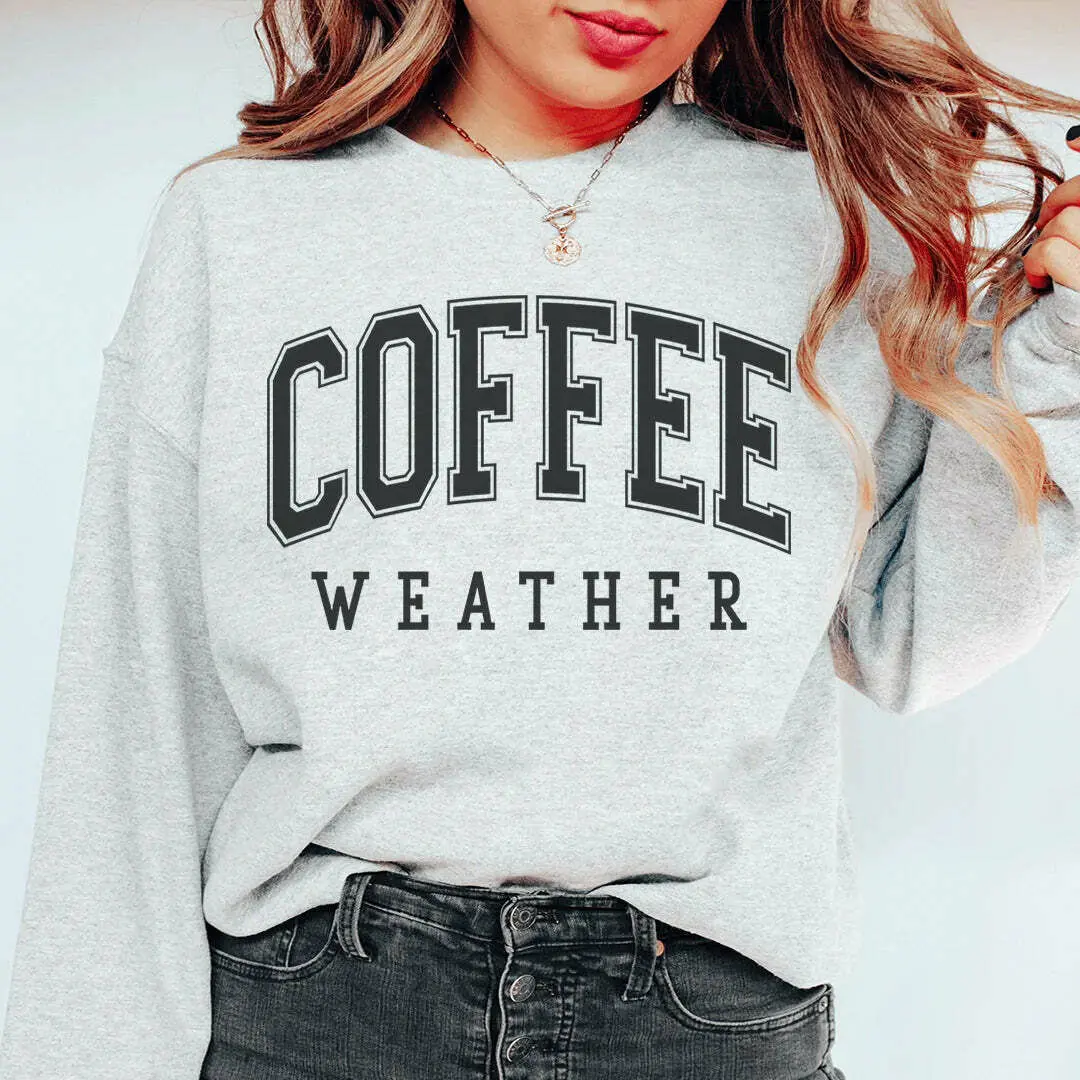 Women's Soft Long-Sleeve Knit Coffee Weather Pullover Sweater - Athletic Style, Polyester-Spandex Yarn Fabric