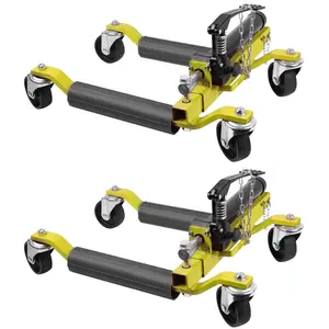 🟡 Hydraulic Car Dolly Jacks, 2-Pack, 1500-lb Steel Muscle. Pump It, Lock It, Roll It—Solo.