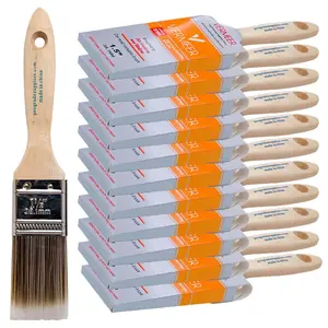 Vermeer Paint Brushes - 12-Pack - 1.5" Flat Brushes for All Latex and Oil Paints & Stains - Home Improvement - Interior & Exterior Use