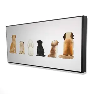Begin Home Decor 2081-2448-AN504 24 x 48 in. Mans Best Friend Back View - White Framed Canvas Decor