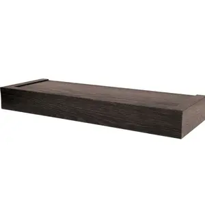 18 Inch Modern Floating Shelf Espresso Holds Up To 15 Pounds Wall Mountable Tool Free Installation Drywall Compatible