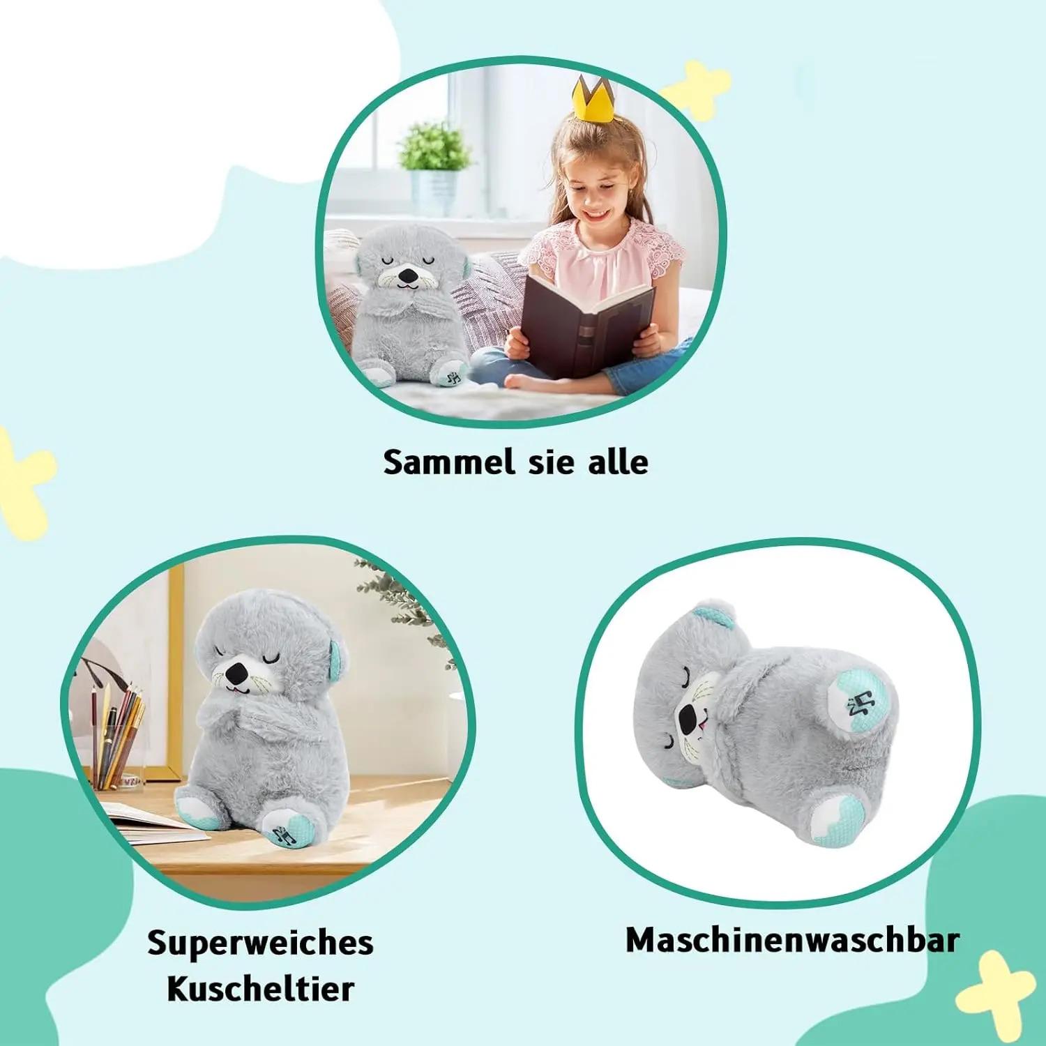 Stock Breathing Stuffed Animal, Mush Plushies for Anxiety and Sleep, Four Gear Adjustment, Portable Plush Toy