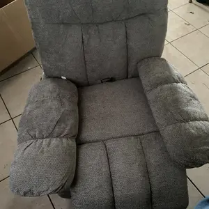 Rocker Recliner Chair, Swivel Recliner with Vibration Massage & Lumbar Heating, 270° Rotating Chenille Fabric Recliner with footrest for Living Room & Bedroom