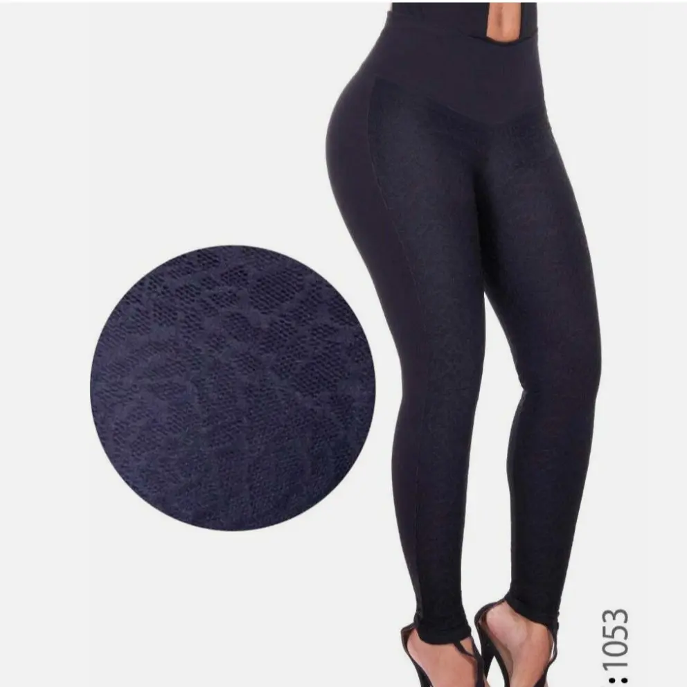 Leggings La Dama with Lace in Front Lifts Tail Molding Girdle Compression in the Belly, Mold Hip Visibly Conceals Cellulite, Sagging Elegant Daily Use for Every Occasion Soft, Practical Womenswear Bottoms