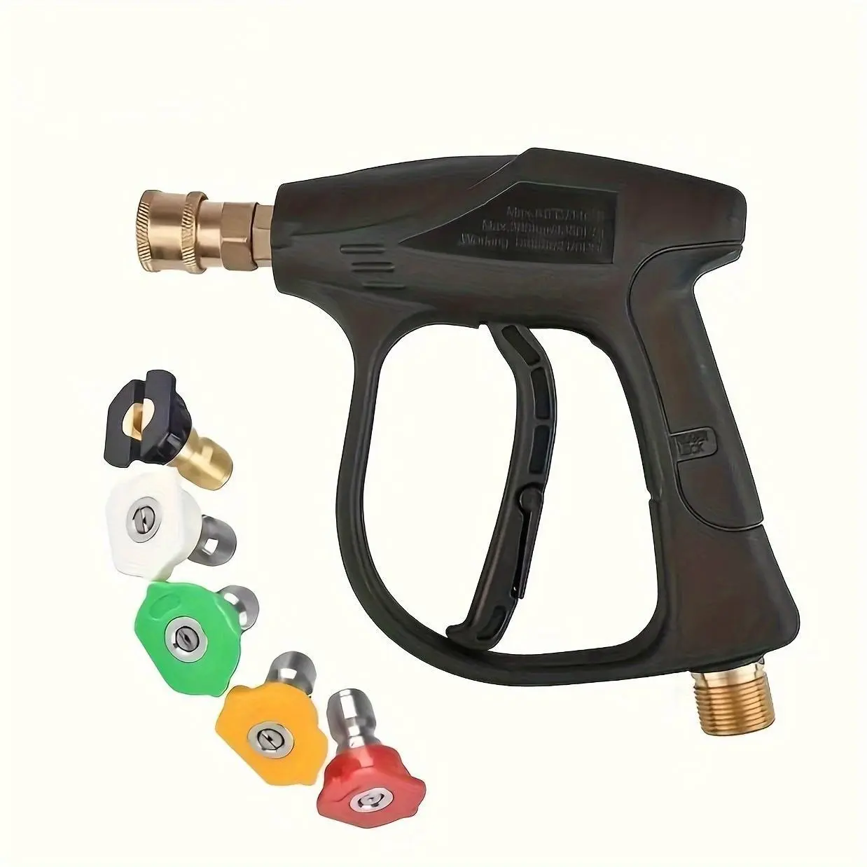 High Pressure Handheld M22-14 Hose Fitting Car Washing Tools, Portable 3000PSI Car Cleaning Tool with 5 Quick Connect Nozzle, Washing Supplies Tool for Car & Garden