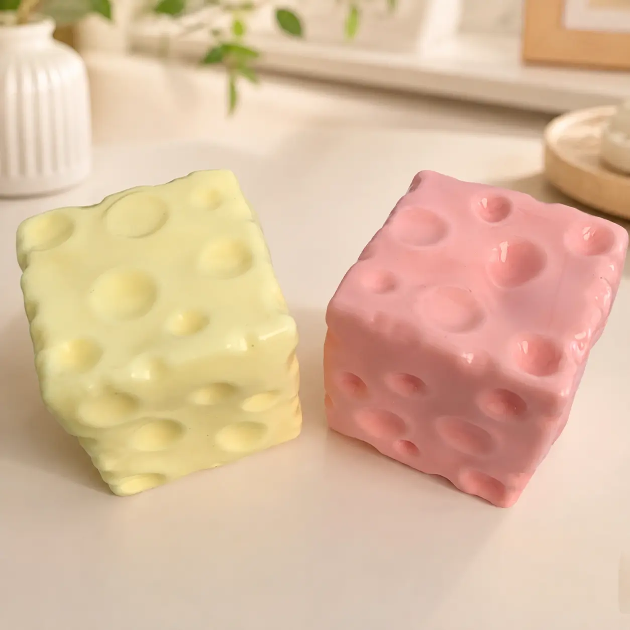 Giant Cheese Squishy Fidget Toy No Rebound Jumbo Squishy ASMR Squeeze Toy for Fidgeting and Pressure Relief