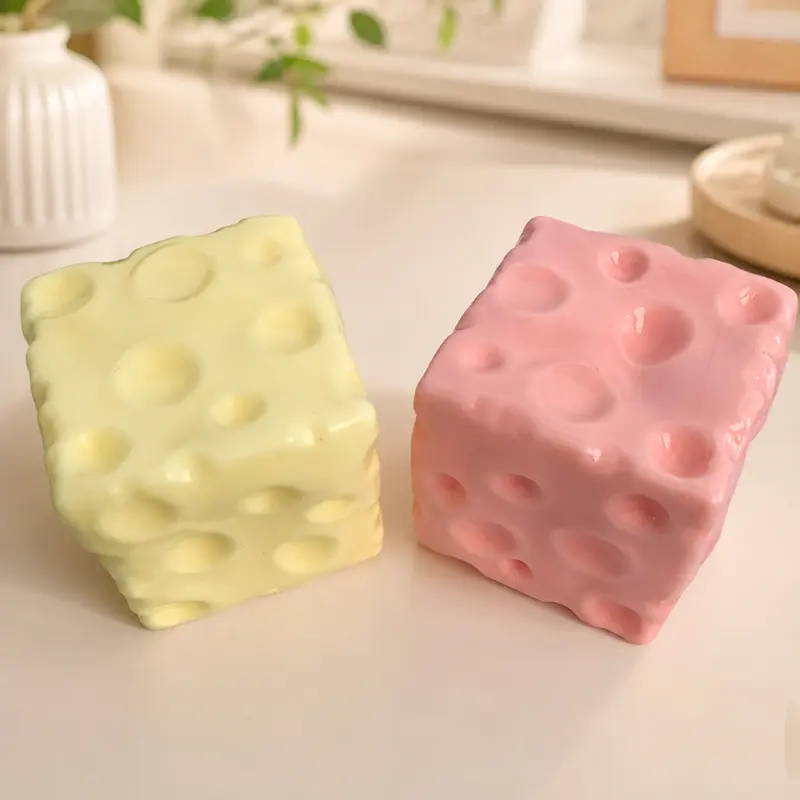 Jumbo Cheese Squishy - No Rebound Giant TPR Fidget Sensory Product, Smooth Soft Stretchy Squeeze Squishies, Unisex ASMR Squeeze Item for 12+ Years Tension & Stress Relief