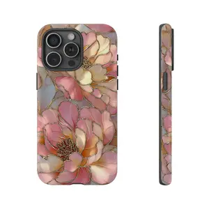 Gold Marble Butterfly iPhone Case – Pink Elegant Aesthetic