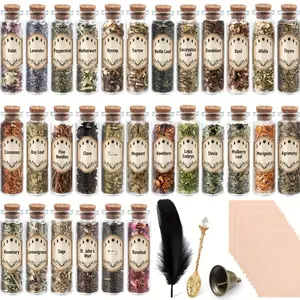 43 Pack Party Packs Dried Herbs And Flowers Bags Magic Supplies Kit - Dried Herbs Witch Beginners The Best Set Of Supplies For A Party Event- Herb Set For Wicca, Altar Supplies, Pagan And Wiccan Rituals, Magic Spell, Candle And Soap Making