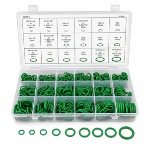530Pcs Compressor O-Ring Car Auto Vehicle Repair Air Conditioning Compressor Seals Assortment Kit 18 Sizes(Green)