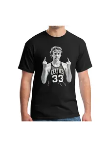 Larry Bird's personalized index-finger print 3D printed Casual T-shirt, available in both men's and women's sizes, is comfortable and breathable.