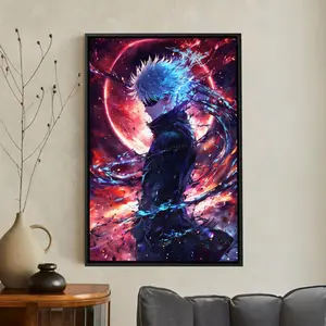 Satoru Gojo Jujutsu Kaisen Manga Poster, Anime Wall Art Print, MinimalJapanese Comic Decor
