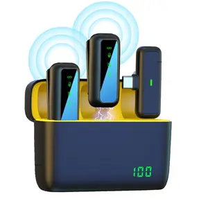 Plug-And-Play Wireless Lapel Lavalier Mic Set, Rechargeable Li-Ion Battery, Type-C Compatible, Ideal for Filming, Interviews, Podcasts, Vlogging, USB Rechargeable Mic