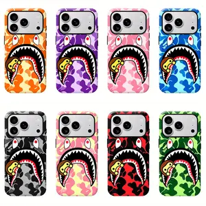 BAPE Baby Milo Y2K Streetwear Camo Cartoon Monkey Phone Case for iPhone 12, 13, 14, 15, 16 17 Pro, Max, Plus