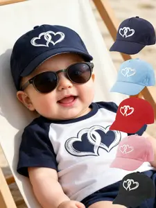 1 PC Baby Baseball Cap Heart Baby Baseball Cap Boys And Girls Cute Casual Sun Protection Hat  Party Baby Baseball Cap