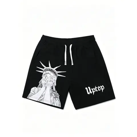 Men's Quick-Dry Polyester Clothes Gym-To-Street Wear Shorts (Pack of 3) - Elastic Waist with Drawstring, Breathable Fabric, Adjustable Skinny Fit, Bold Text Sports Print, Outdoor Performance Summer Bottoms for Basketball, Running