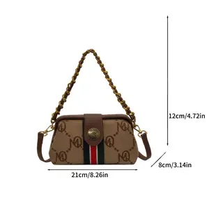 Summer Crossbody for Women Beige Bag with Adjustable Chain Magnetic Clasp Gold Accents Formal & Casual Polyester Interior Fashionable Unique Bags
