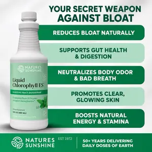 Nature's Sunshine Liquid Chlorophyll - Immunity Support, Detox & Cleanse, Chlorophyll Liquid Drops with Spearmint Oil, and Internal Deodorant