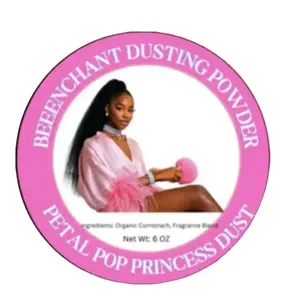 Bee Enchant’s Petal Pop Custom Body Dusting Perfume Powder- Scented - Finely Milled powder Talc-Free Fragrance Vanilla Daily- Natural Shower Powder Cosmetic-body powder- perfume powder